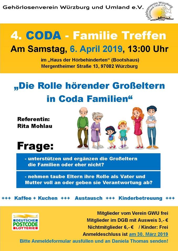 4. CODA-Familie Treffen am 06. April 2019 in Würzburg